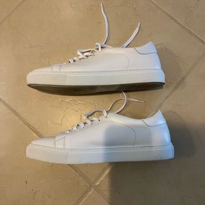 Idrese white leather casual sneakers